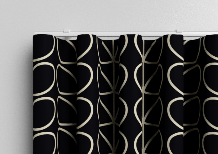 Orla Kiely Jumbo Linear Stem, Liquorice - Made to Measure Curtains - Image 13